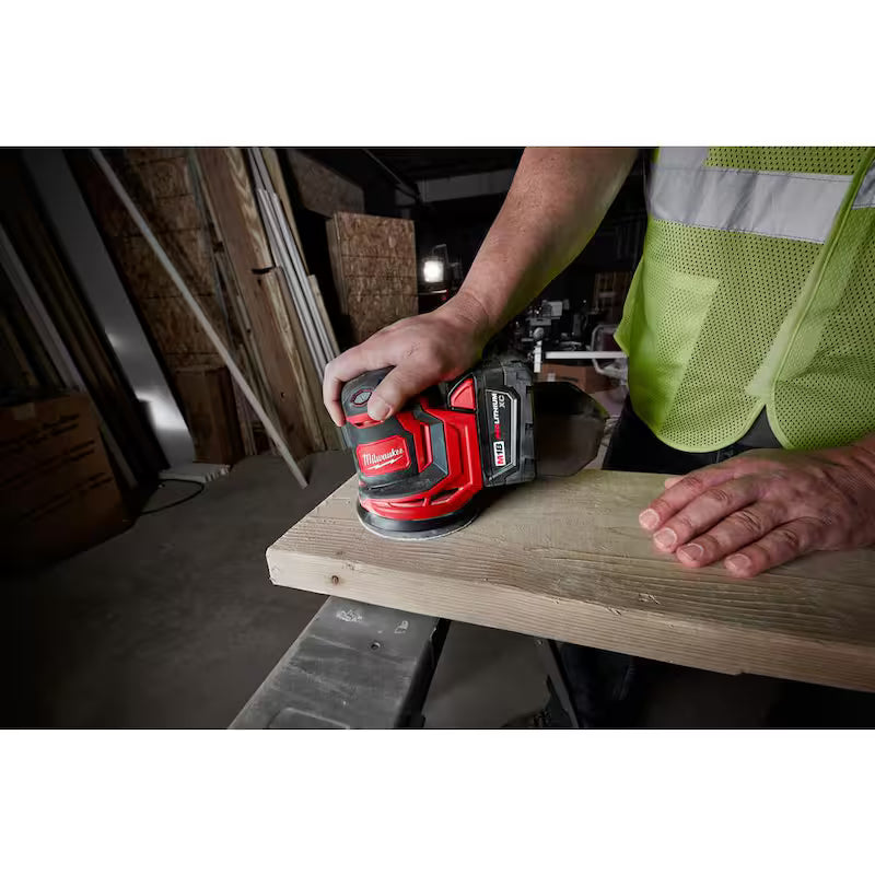 18V Cordless 5 in. Random Orbit Sander with Two 3.0 Ah Batteries N1296