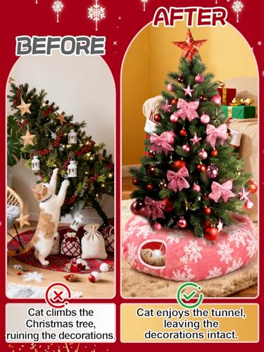 Christmas Tree Skirt with Cat Tunnel V670