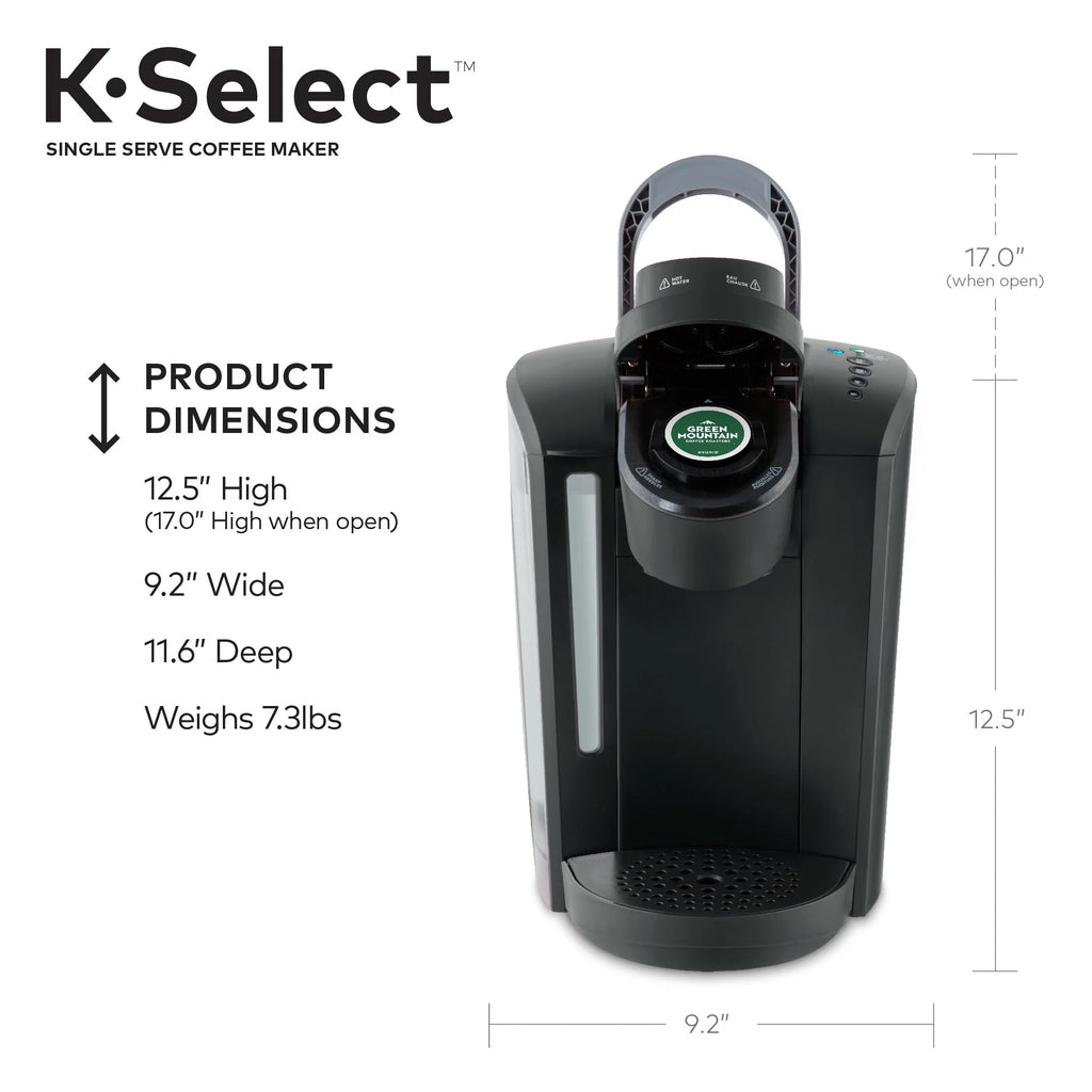 Single-Serve K-Cup Pod Coffee Maker with Strength Control, Matte Black B7529