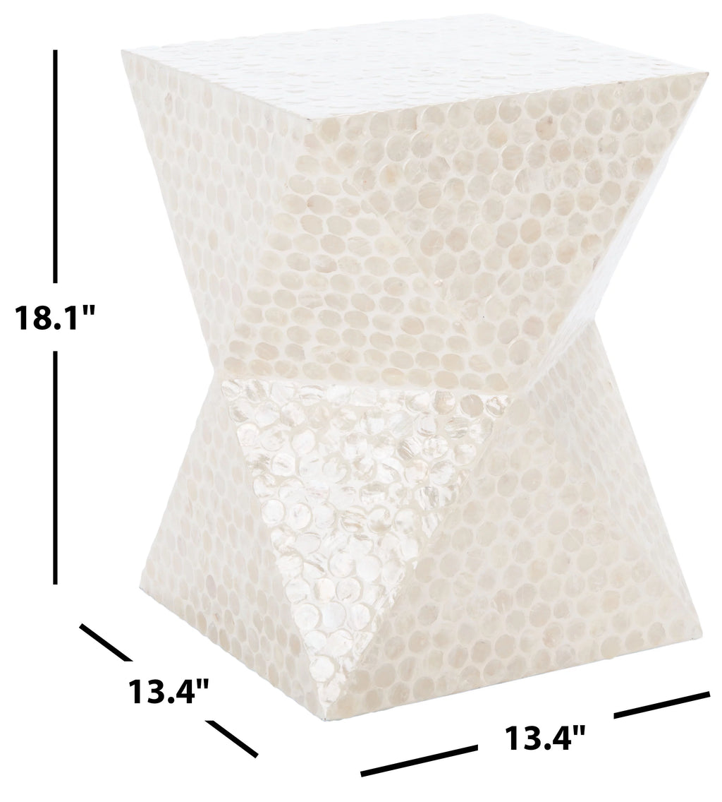 White Square Accent Table G2021