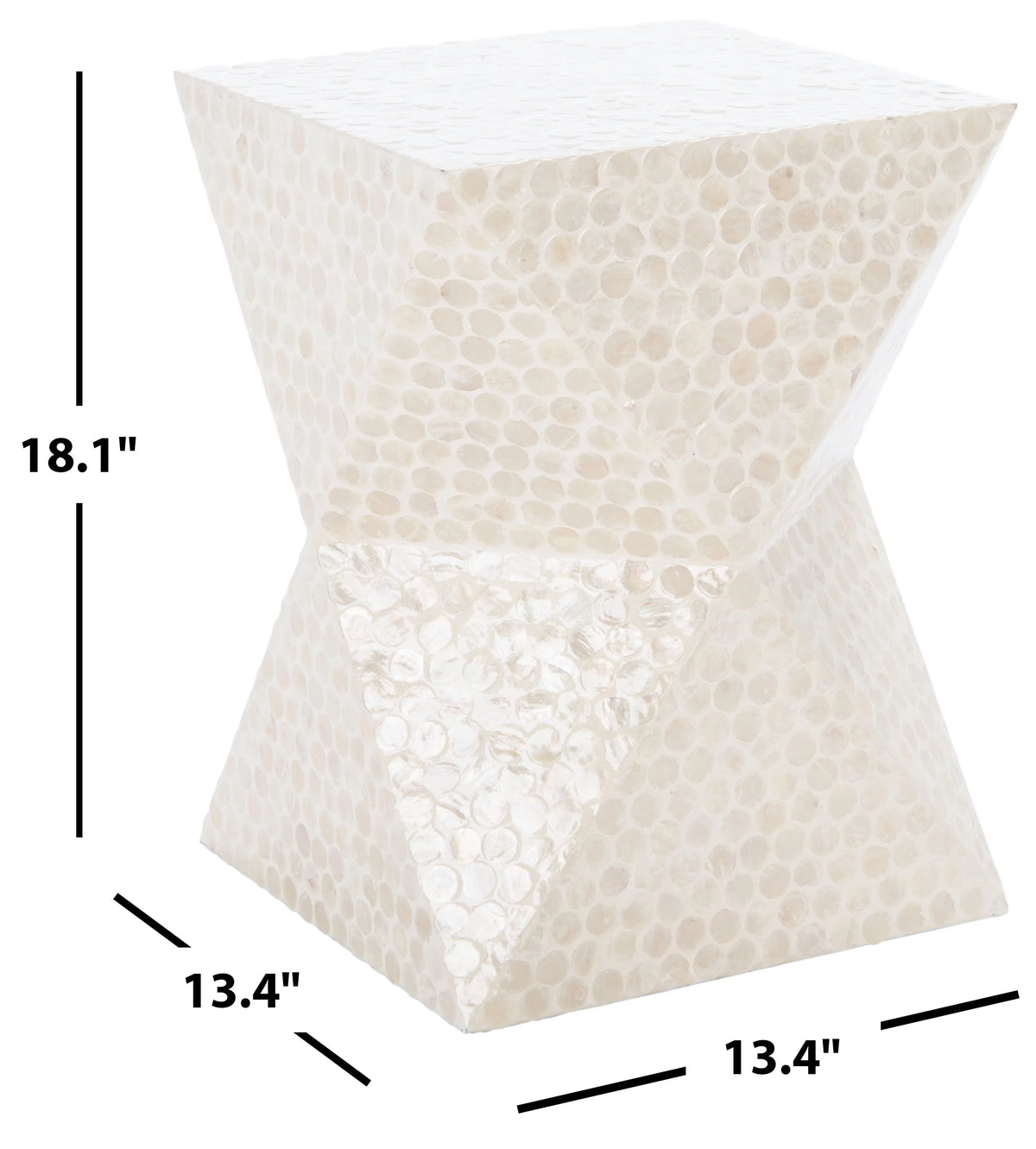 White Square Accent Table G2021