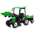 24 V Powered Ride Ons Tractor with Trailer, Green W631