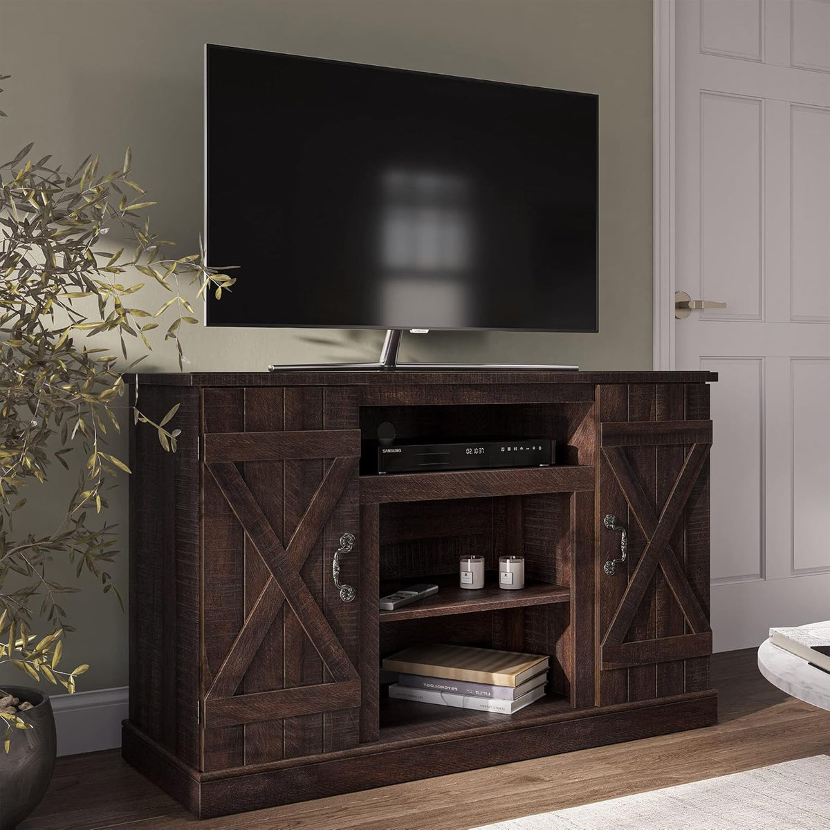 Espresso Electric Fireplace TV Stand S54010