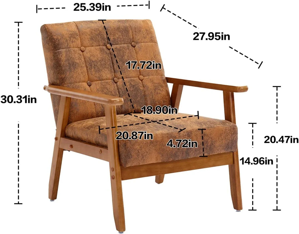 Set of 2 Accent Chairs with Arms and Side Table Z486