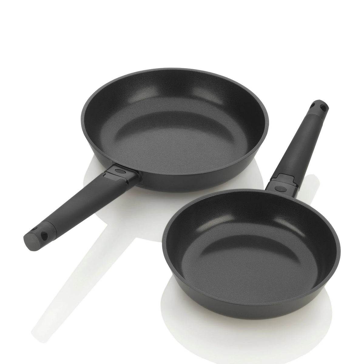 2pc Cast Aluminum Ceramic Nonstick Skillet Set J492008