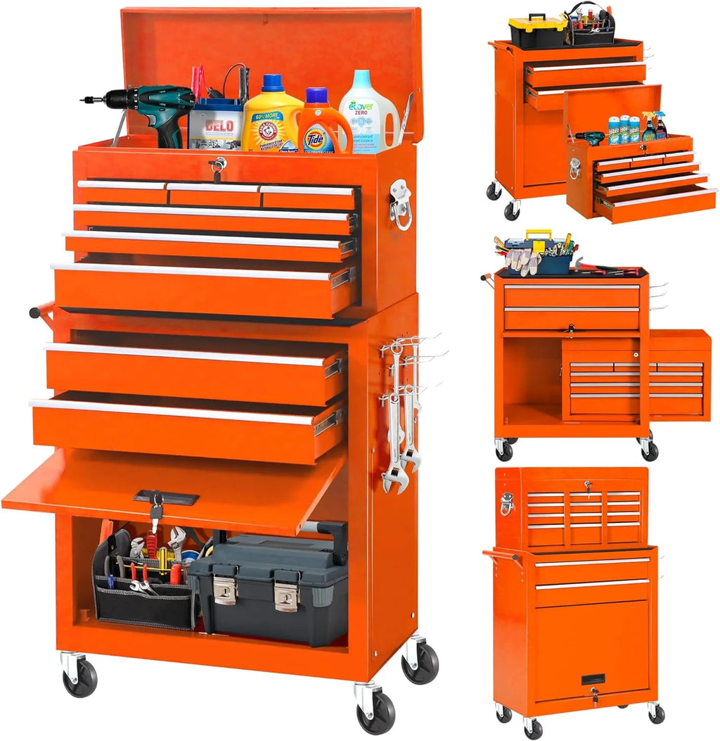 Rolling Metal 8 Drawer Tool Chest & Cabinet S503