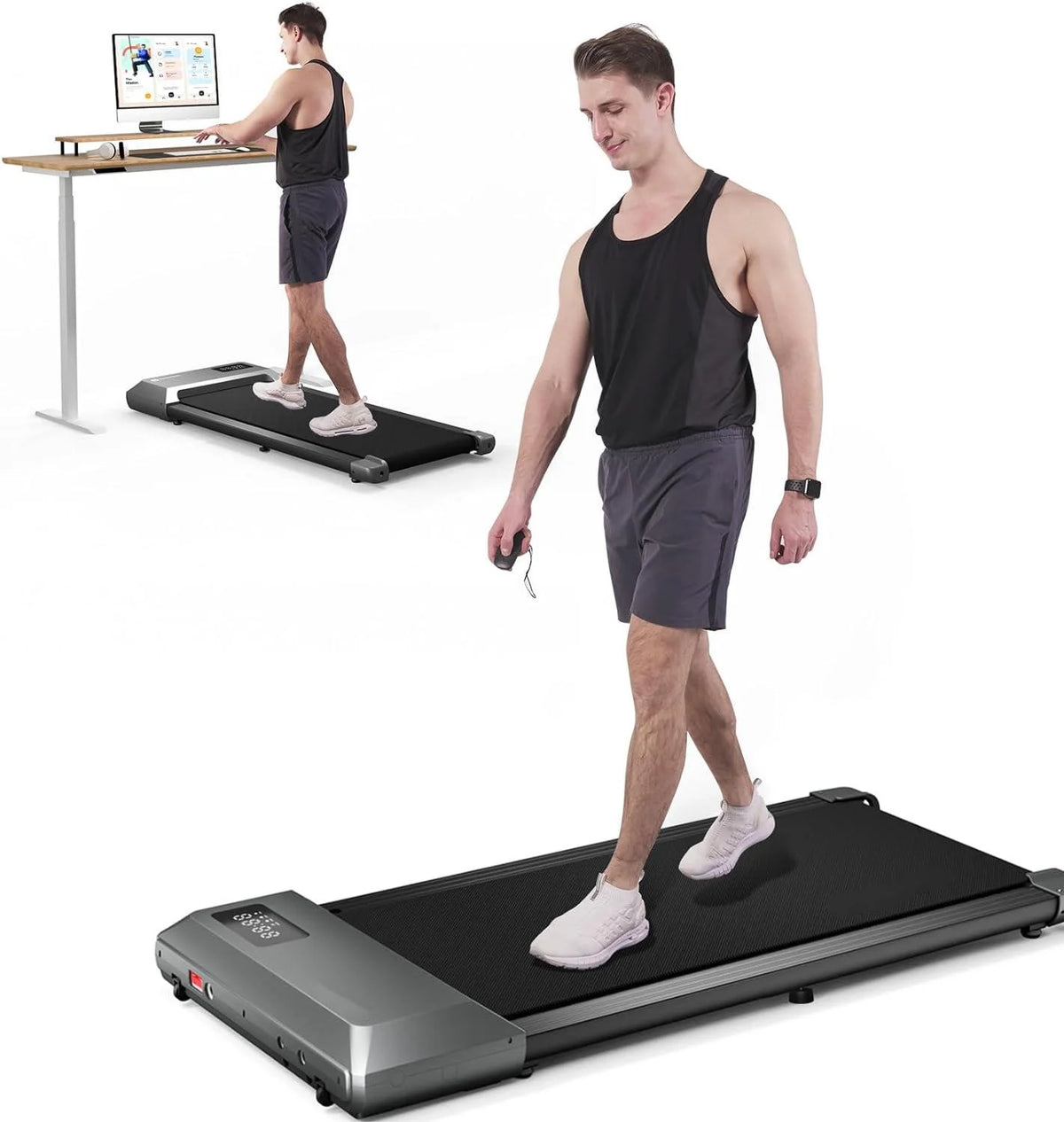 2 in 1 Under Desk Treadmill with Remote Control R318017