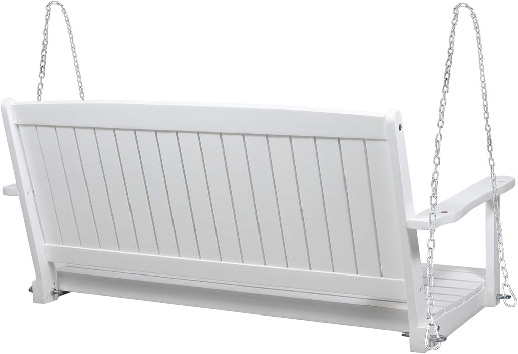 White Acacia Wood Porch Swing W531