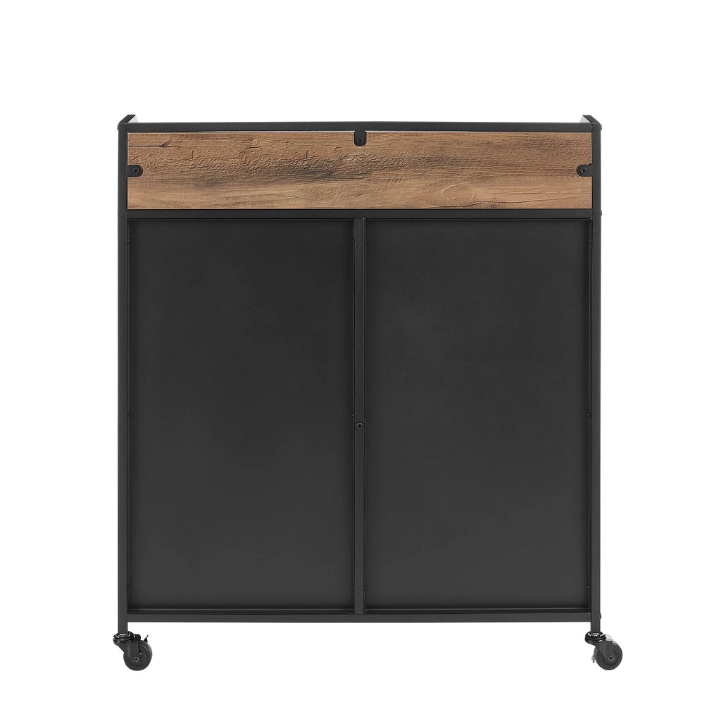 Industrial Bar Cabinet with Wheels F368