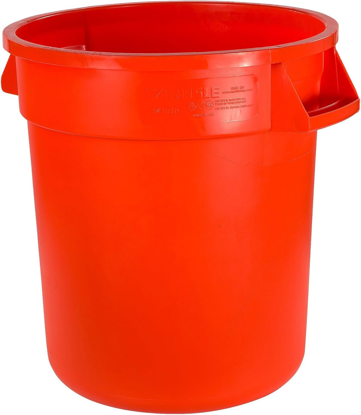 10 Gallon Orange Round Waste Container Pack of 2 D20903