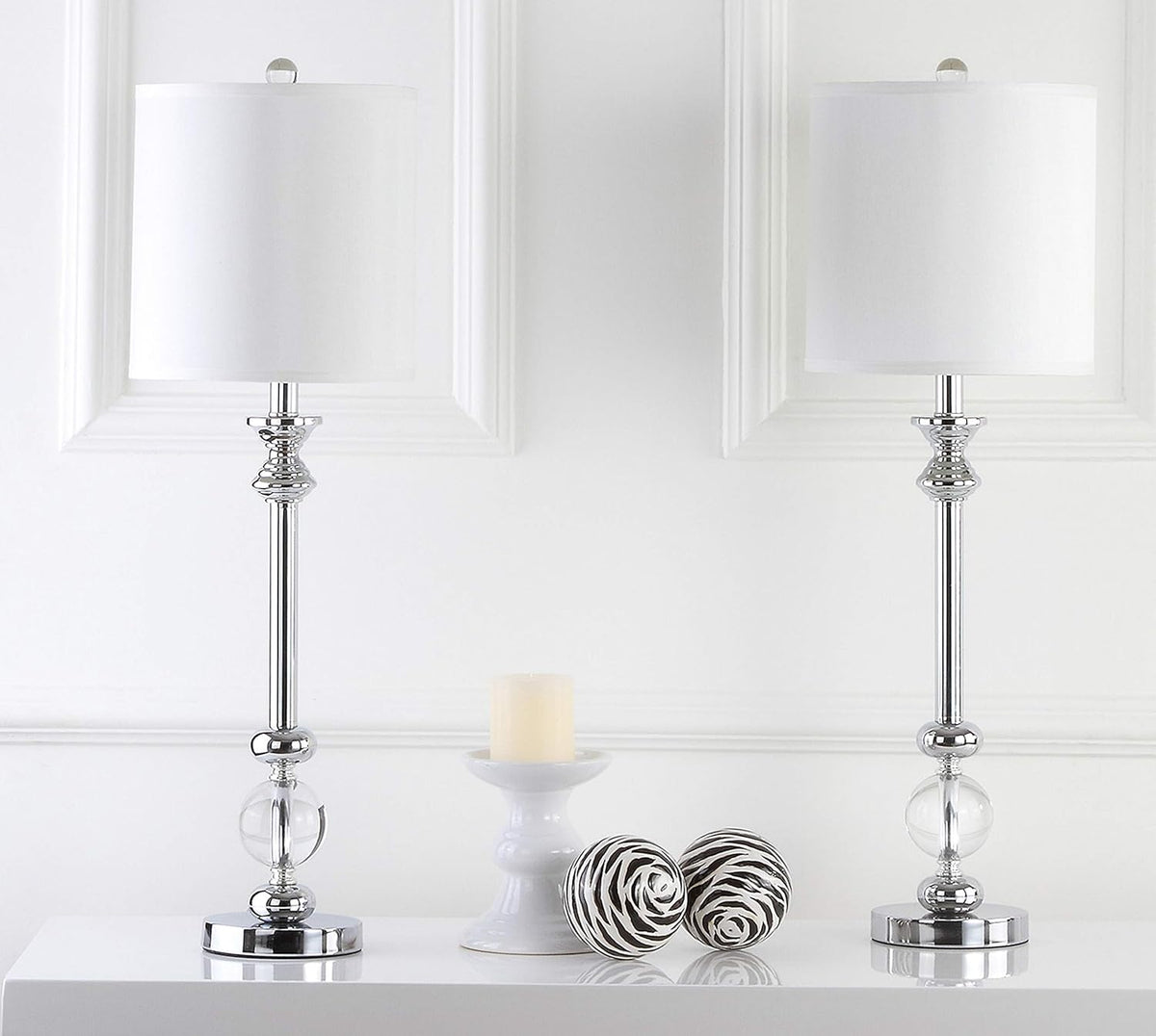 Crystal Candlestick 31-inch Table Lamp Set of 2 C312