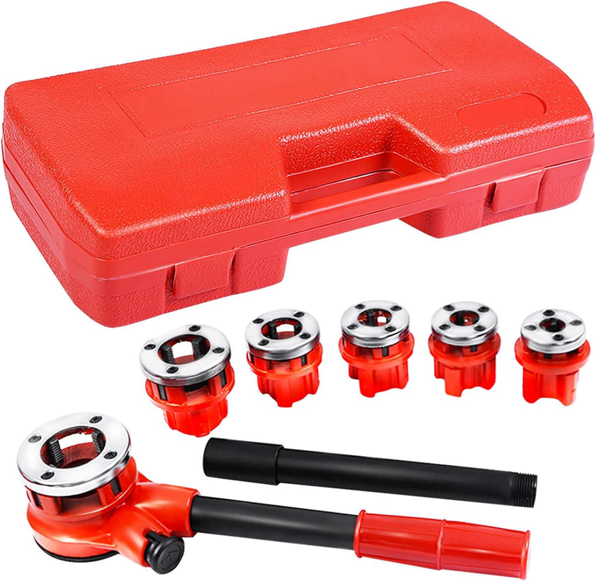 Ratchet Pipe Threader Kit with 6 Dies and Storage Case N590