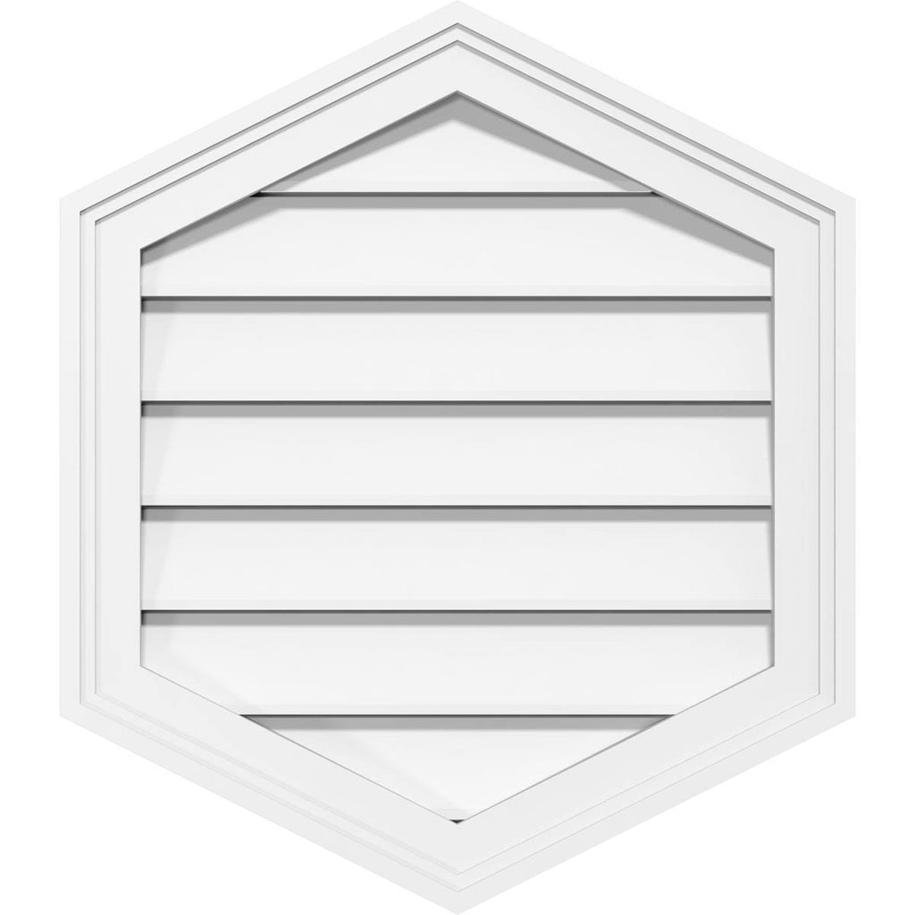 Vertical Peaked Surface Mount PVC Gable Vent J23248