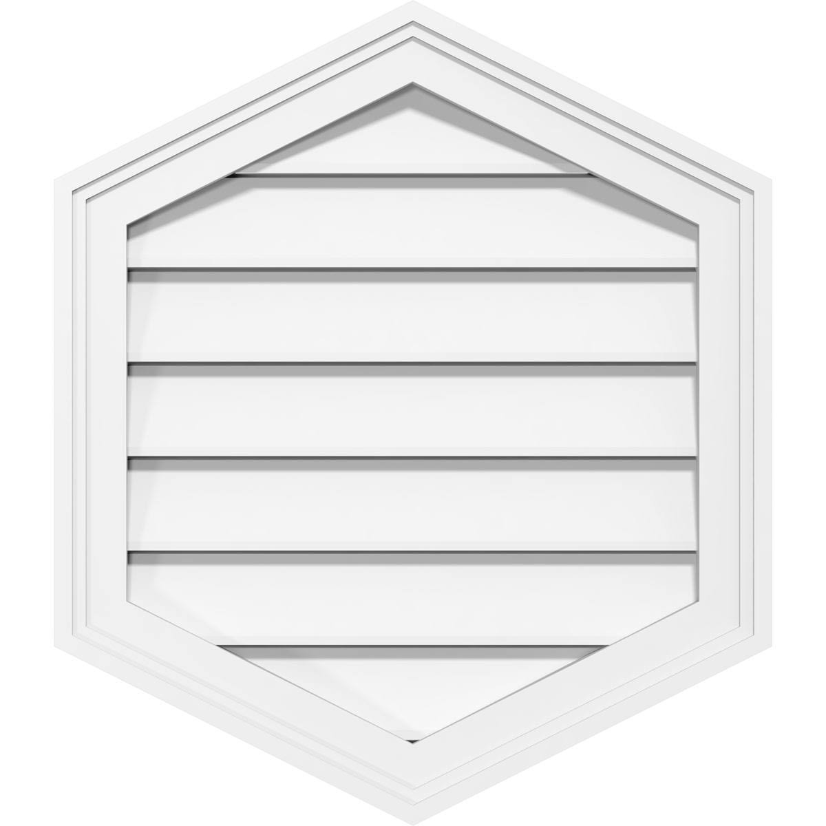Vertical Peaked Surface Mount PVC Gable Vent J23248