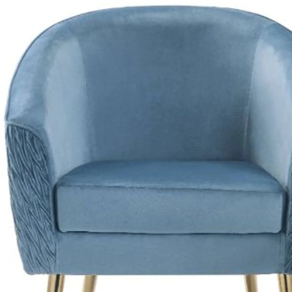Blue Velvet Barrel Chair V647