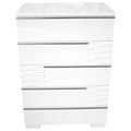 White 5 Drawer Poplar Wood Bedroom Chest A711