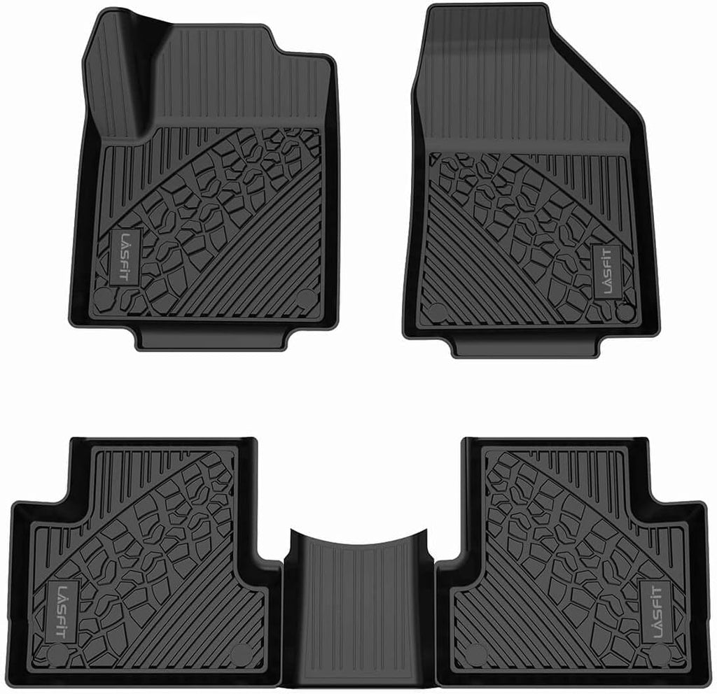 All Weather TPE Custom Fit Car Floor Liners 1st & 2nd Row Black E232958
