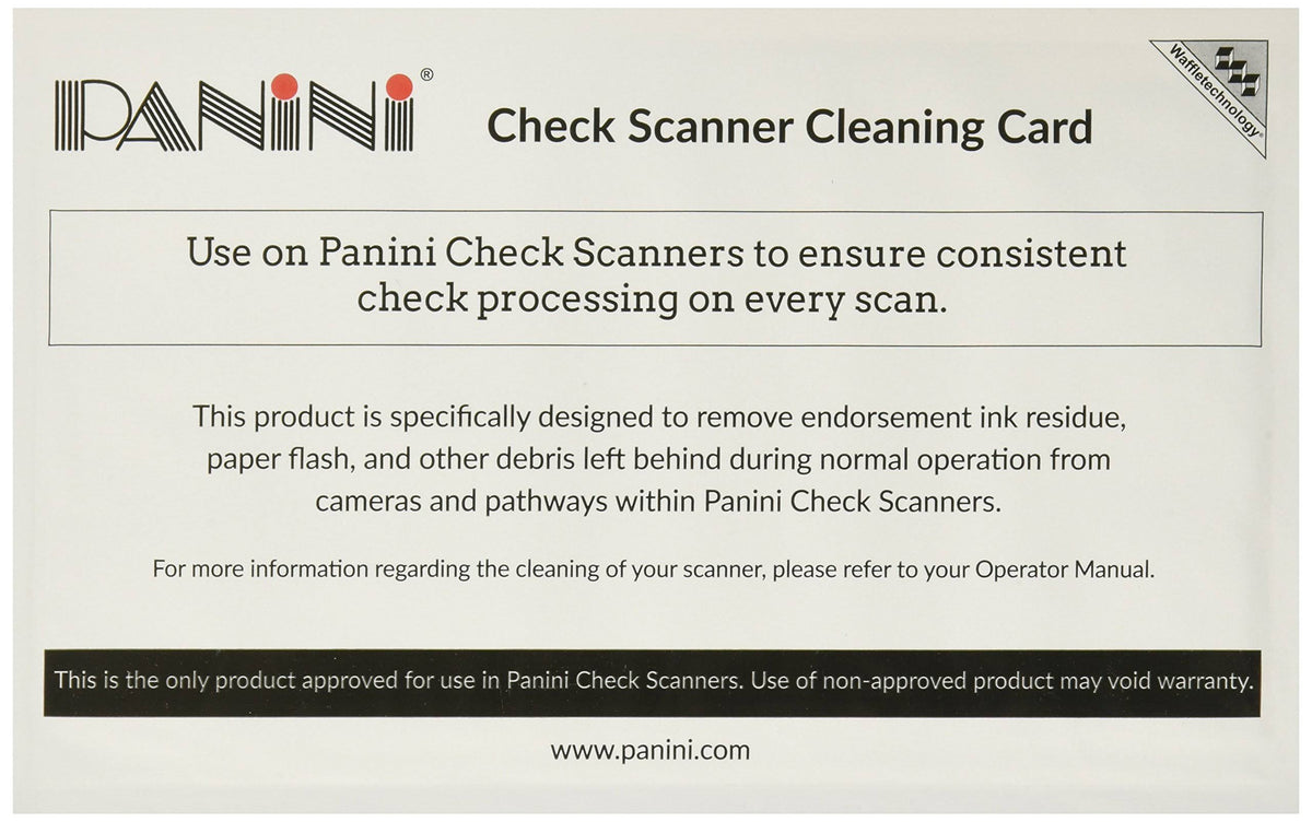Check Scanner Cleaning Card 15/Box S806832