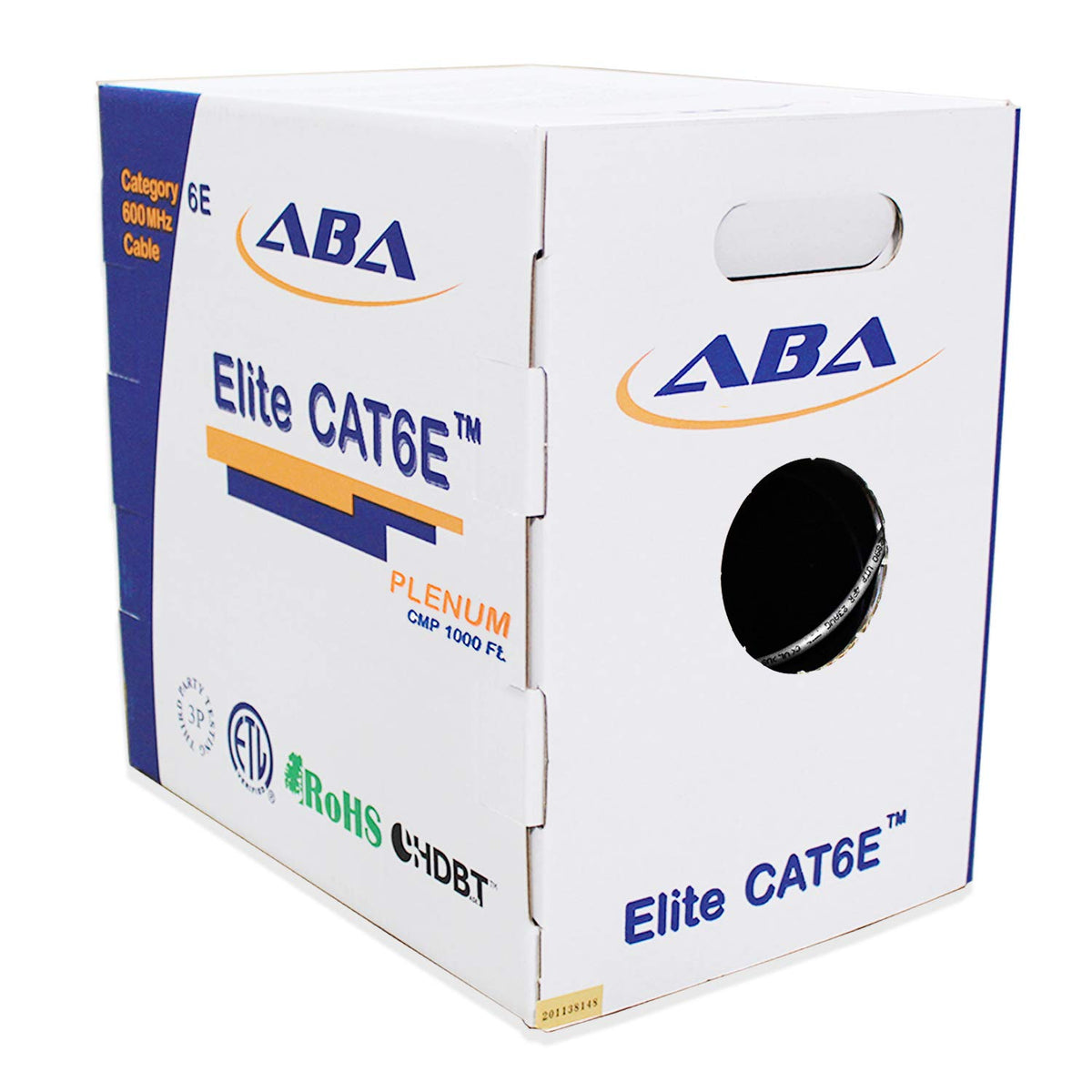 Cat6e Plenum 23AWG UTP 1000 Feet Solid Pure Copper Cable Y326