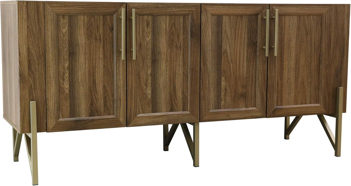 Walnut Mid Century TV Stand Media Console X7561