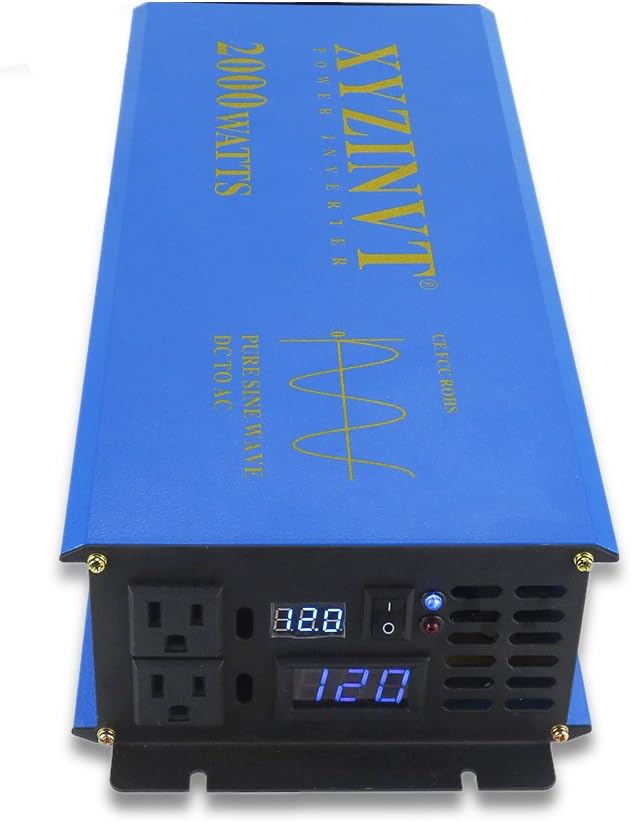 3000 watt Pure Sine Wave Power Inverter dc 24v to ac 120v with LED Display and Wireless Remote Controller K144460