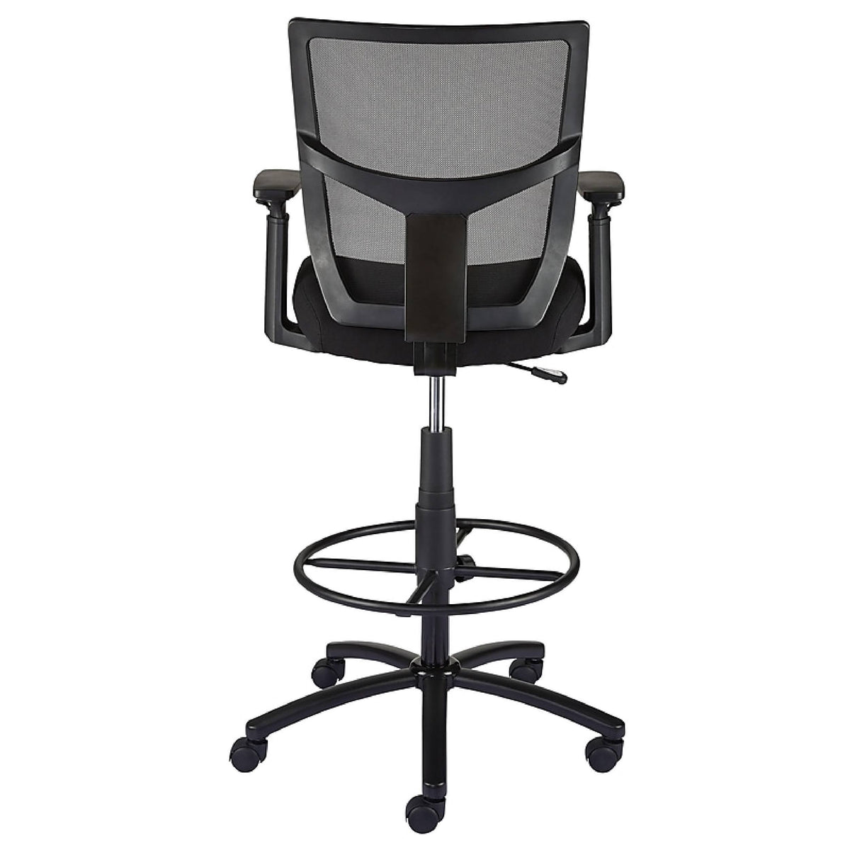 Black Mesh and Fabric Stool H6321