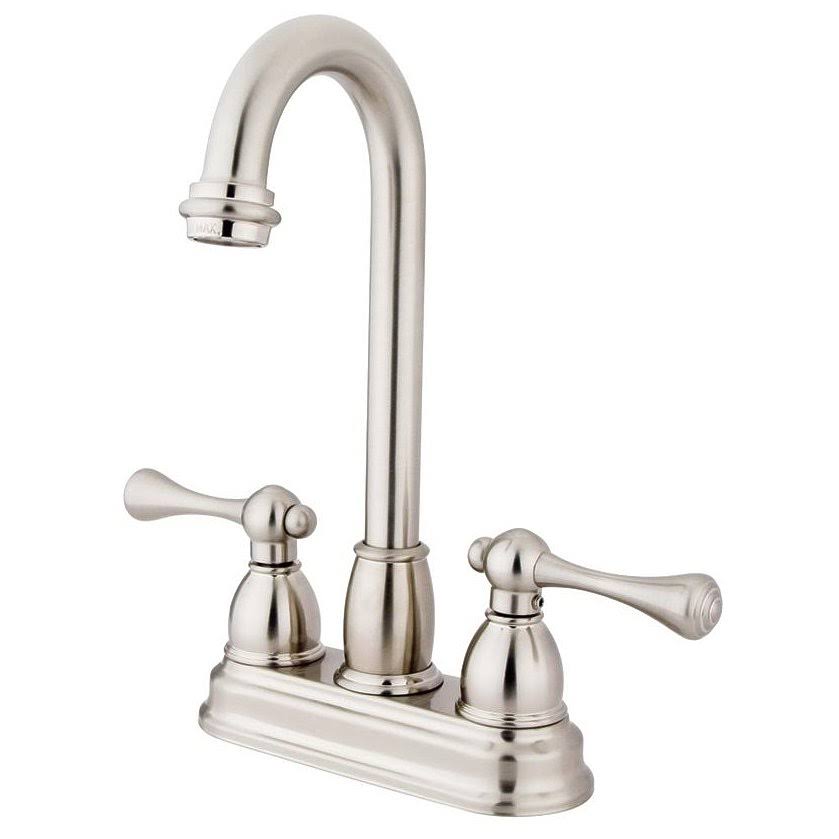 Satin Nickel Centerset Bar Faucet E6196