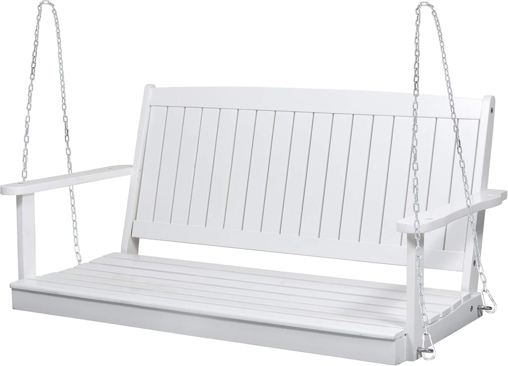 White Acacia Wood Porch Swing W531