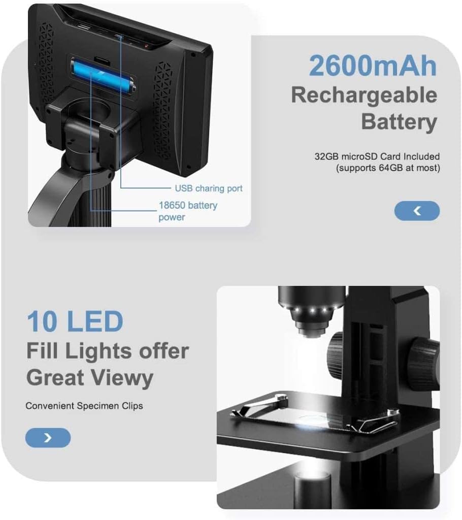 LCD Digital Microscope 2000X 12MP C83603