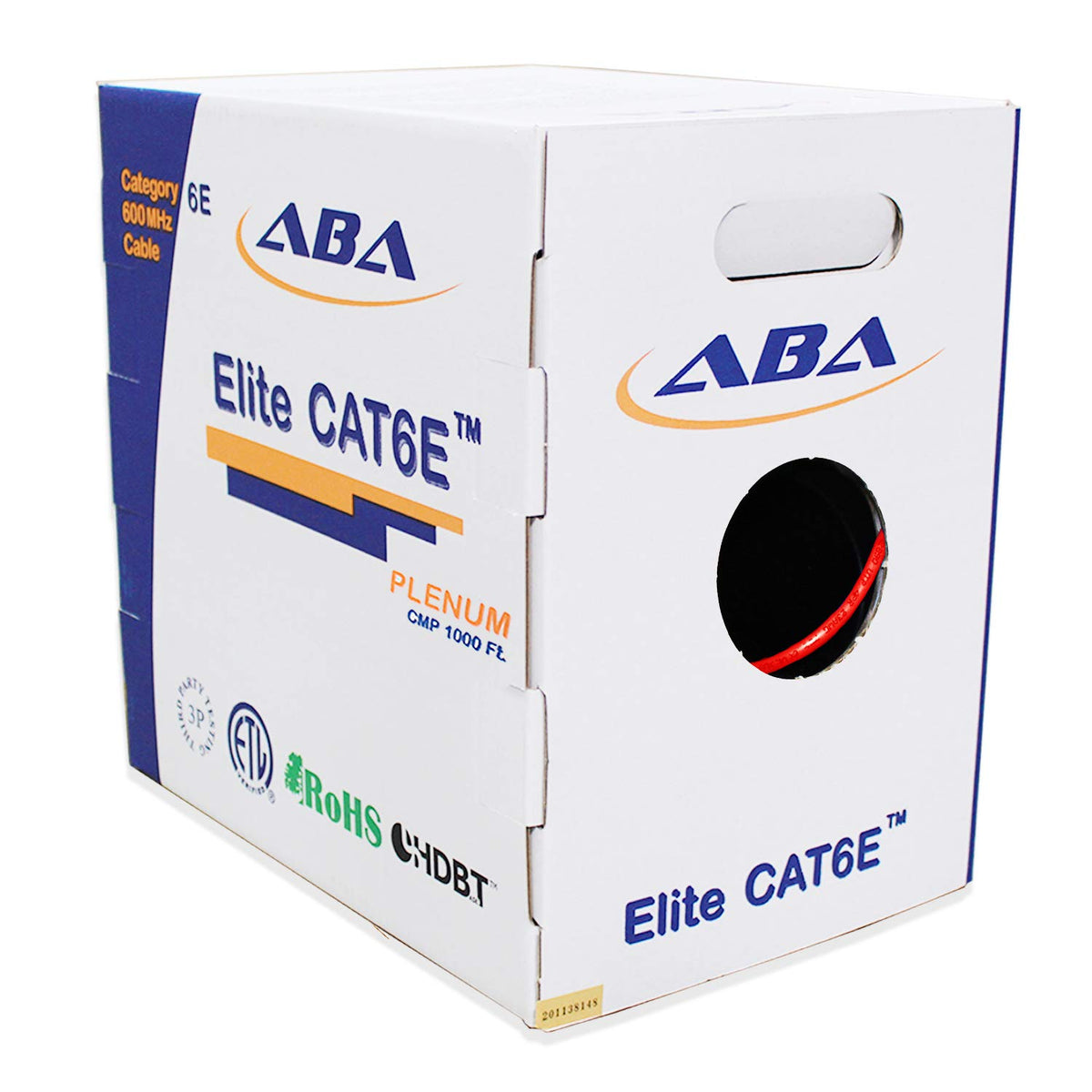 Cat6e Plenum 23AWG UTP 1000 Feet Solid Pure Copper Cable Y326