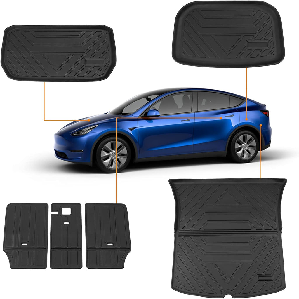 Tesla Model Y Trunk Mats Cargo Liners Floor Mats All Weather F95310