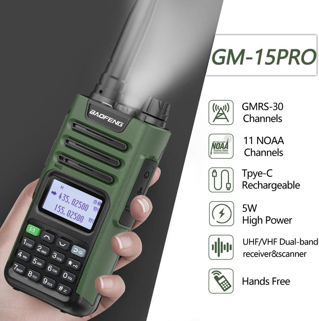 Rechargeable Long Range Two Way Radio Pack of 2 H809859