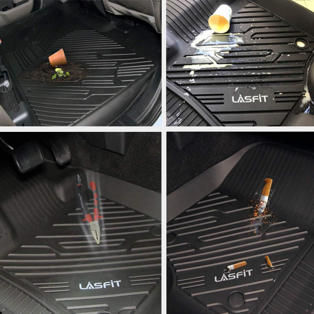 All Weather TPE Custom Fit Car Floor Liners 1st & 2nd Row Black E232958