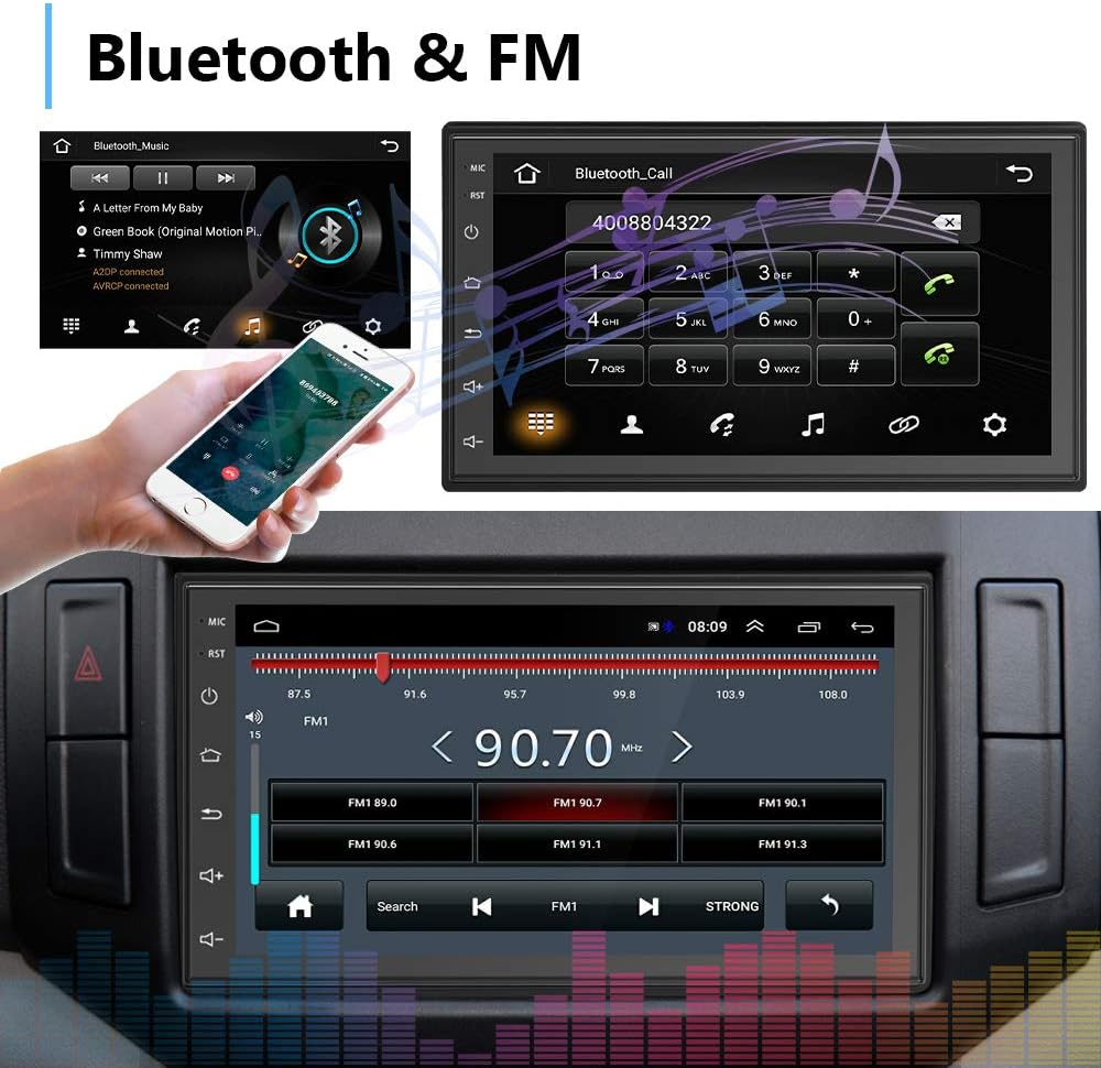 Double Din Touch Screen Car Stereo with Backup Camera O483