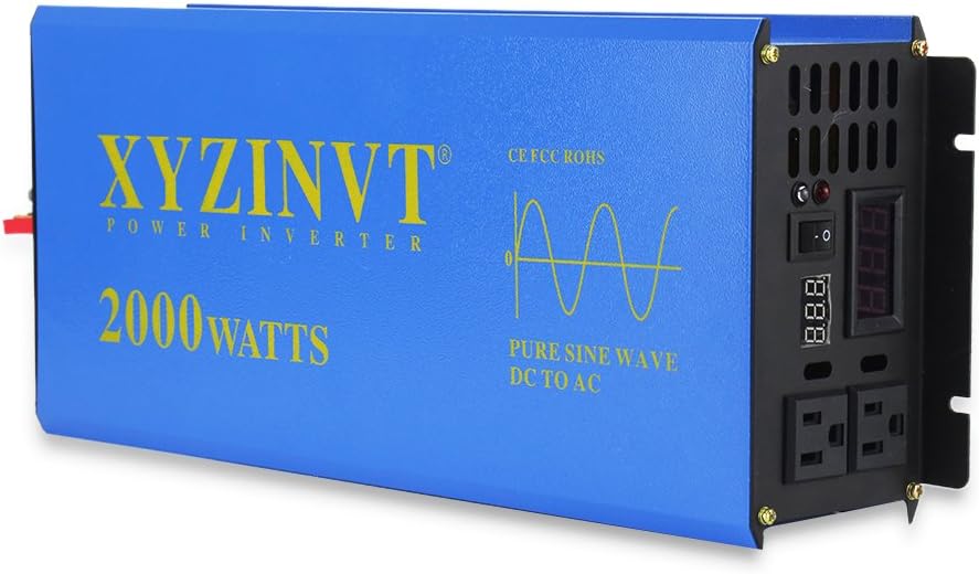 3000 watt Pure Sine Wave Power Inverter dc 24v to ac 120v with LED Display and Wireless Remote Controller K144460