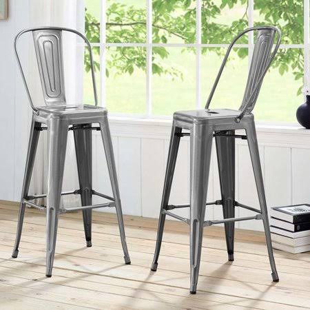 Gunmetal Metal Bar Stool P6295