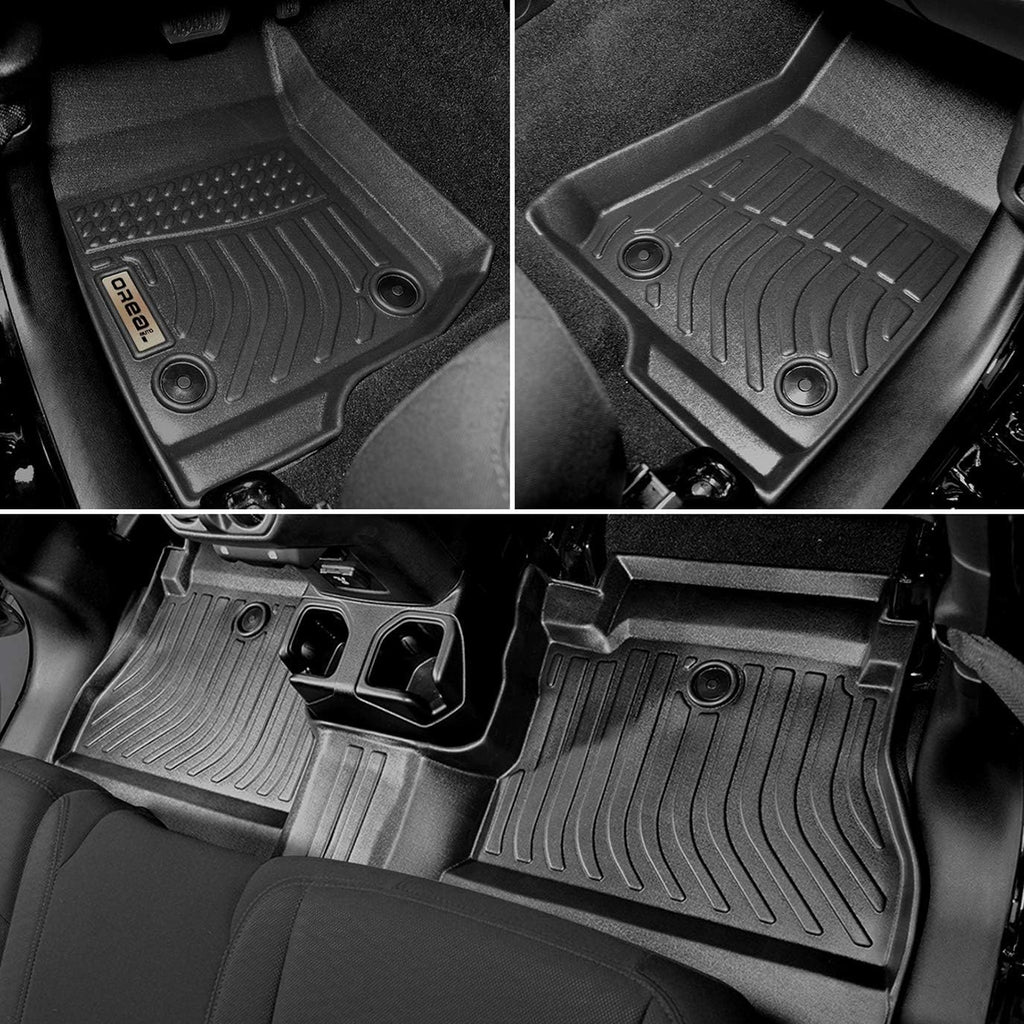 Black Floor Mats Liners Front Rear Carpet M541346