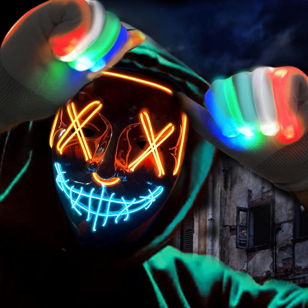 LED Light Up Mask with Gloves Kit E37372