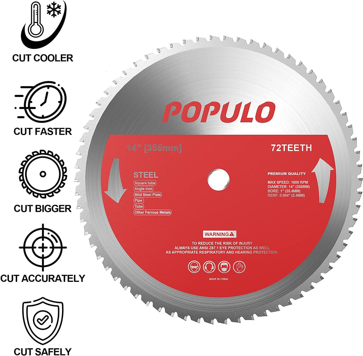 15 Inch Metal Cutting Chop Saw with 14-Inch Carbide-Tipped Blade I13834