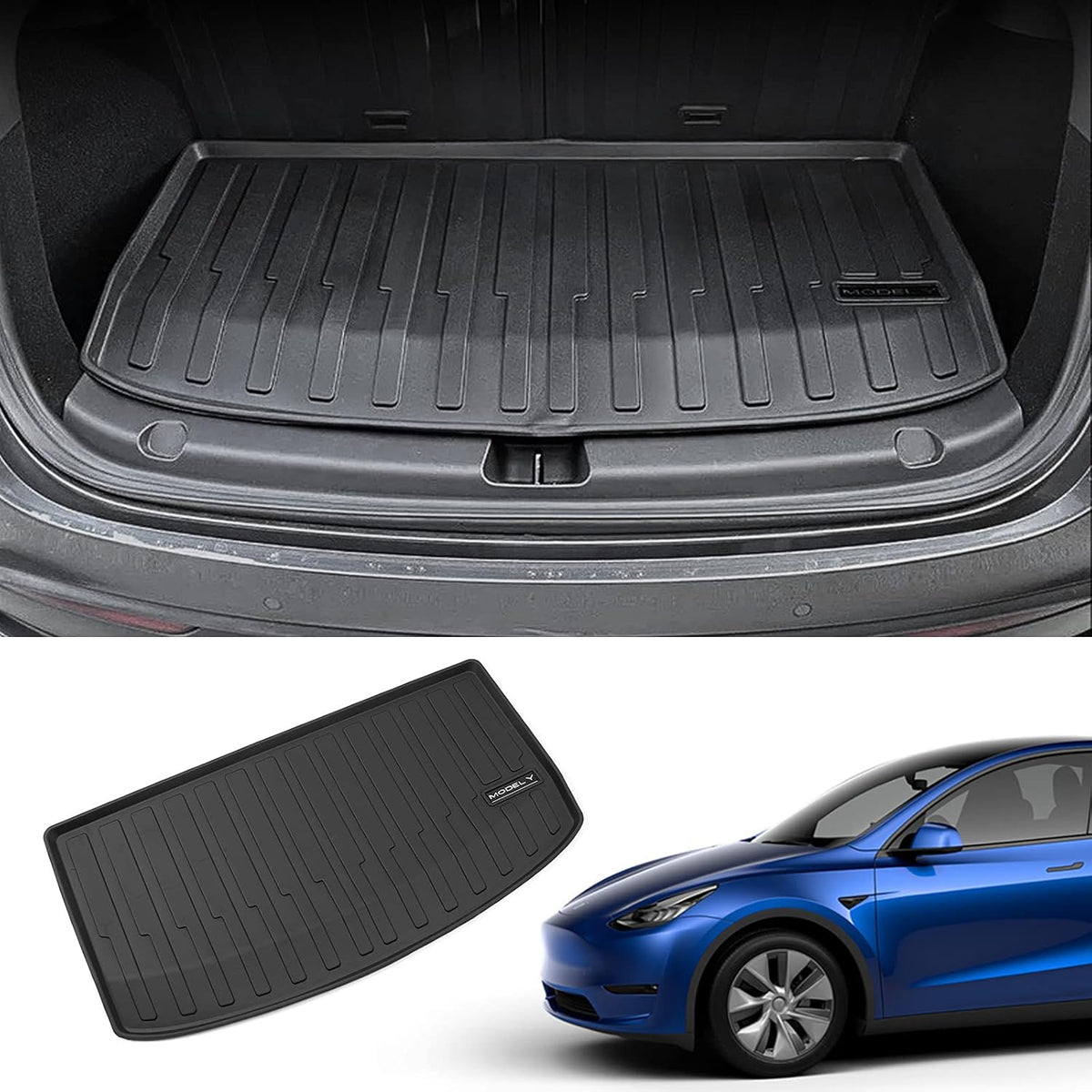Tesla Model Y Trunk Mats Cargo Liners Floor Mats All Weather F95310
