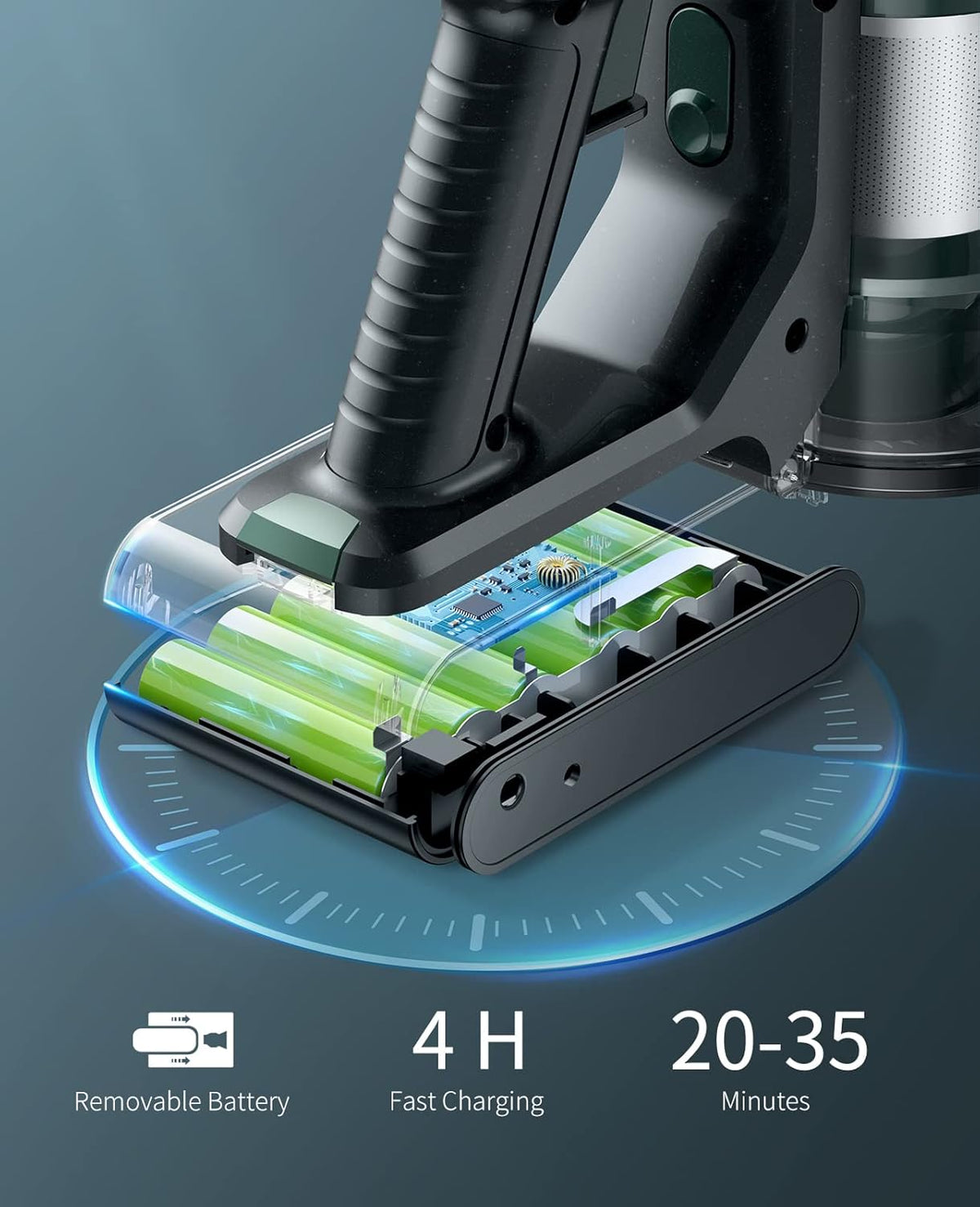 Cordless Stick Vacuum Cleaner with LED Display P6472