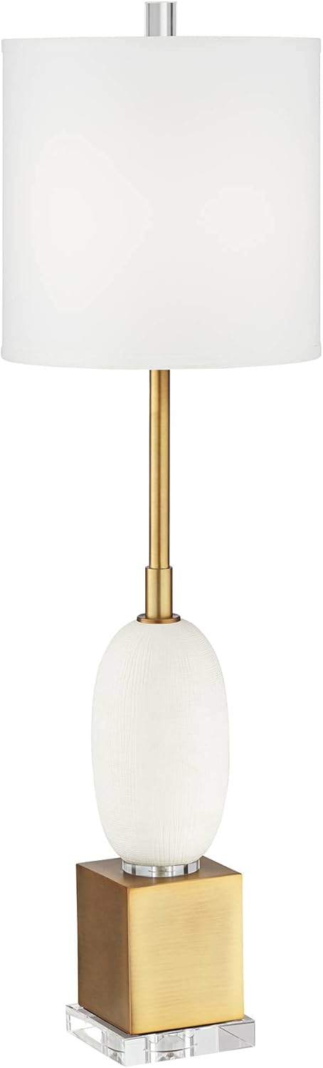 White Oval Table Lamp T5972