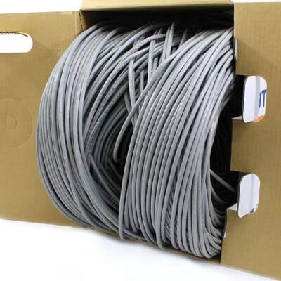 Cat5e Plenum 24AWG Unshielded 1000Ft Solid Gray D5010