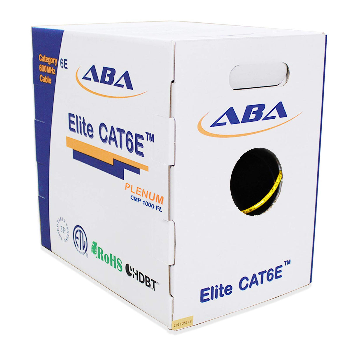 Cat6e Plenum 23AWG UTP 1000 Feet Solid Pure Copper Cable Y326