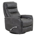 Black Polyester Manual Swivel Glider Recliner N358058