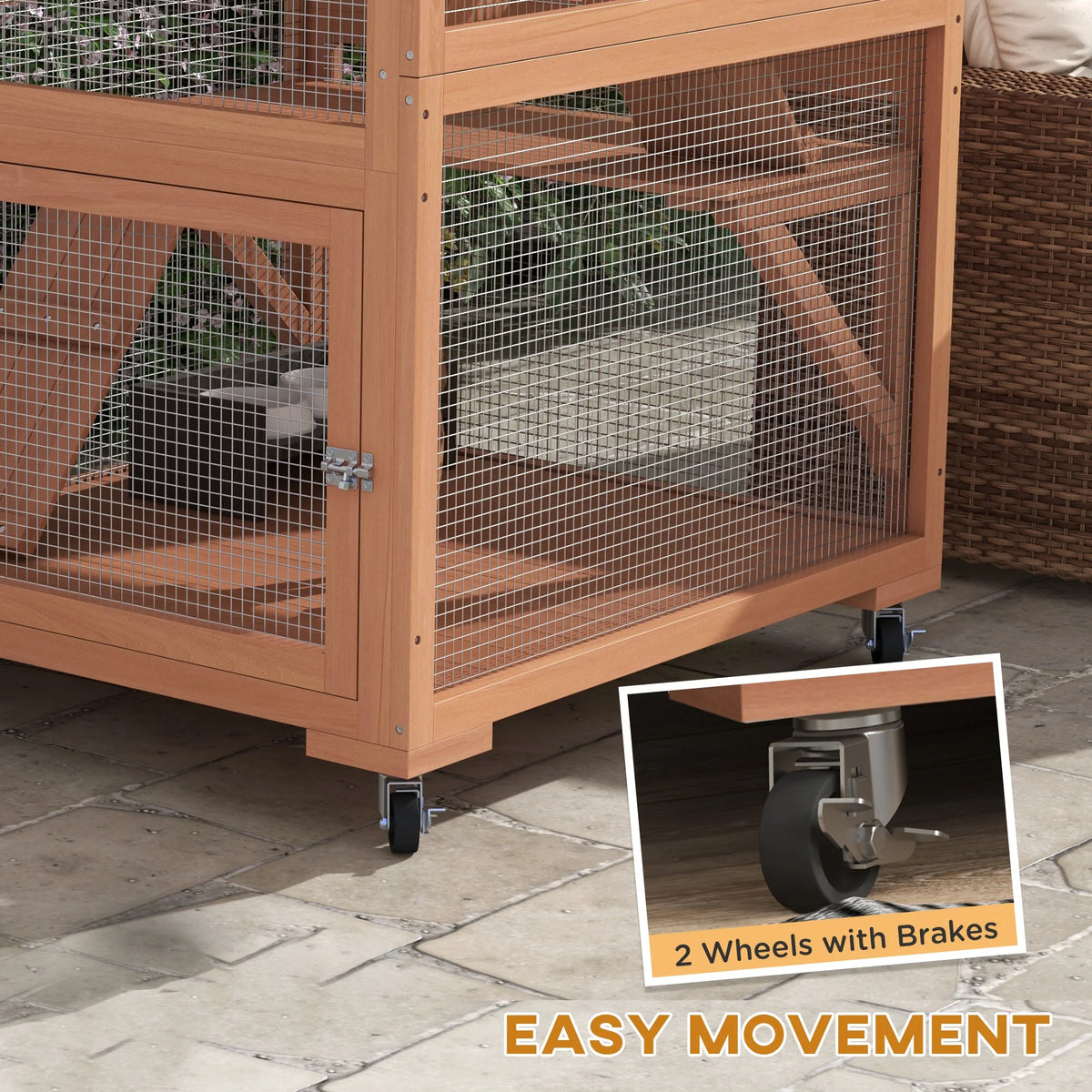 Outdoor Cat Enclosure with Hammock P85105