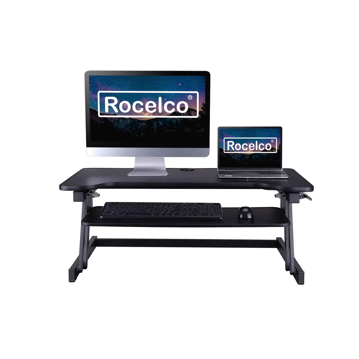 Height Adjustable Standing Desk Converter Black A8254