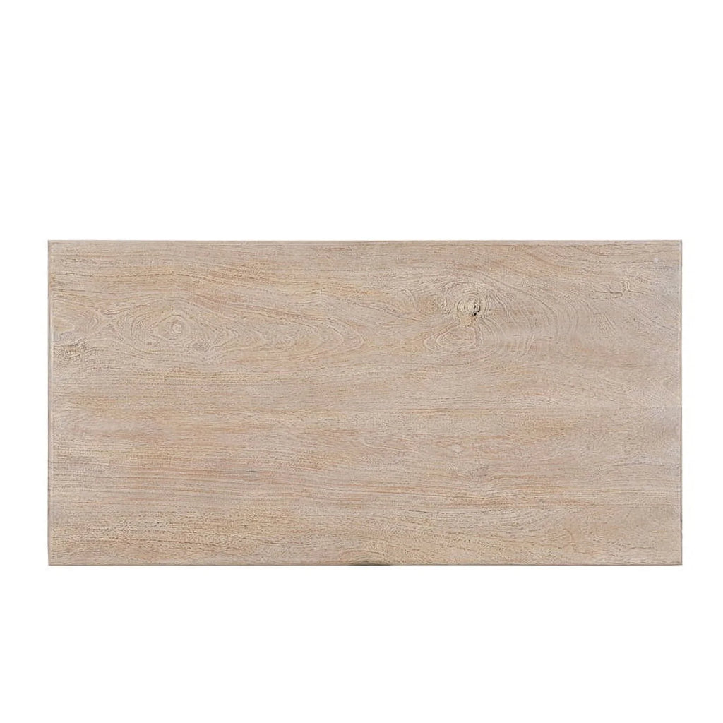 Carved Solid Wood Coffee Table in White O978