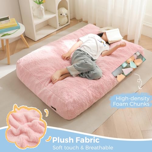 Beige Convertible Bean Bag Chair Bed M809009