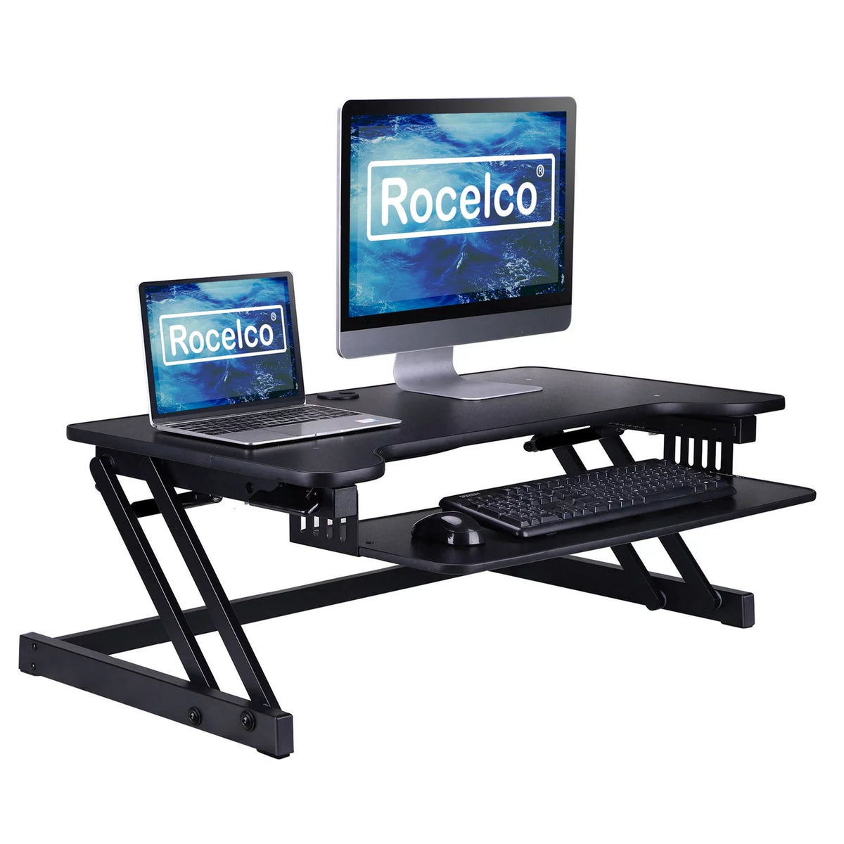 Height Adjustable Standing Desk Converter Black A8254